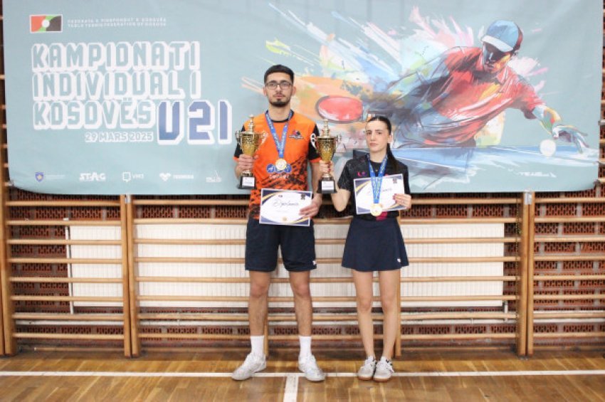 pingpong blendi hajdari dhe lena osmani kampione te rinj ne kategorine individuale 67e8503f3b8cb