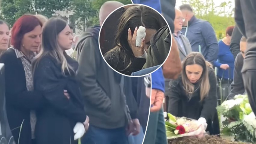 publikohen pamjet e ceremonise se varrimit te stilistit festim isufi bashkeshortja e tij u shfaq me dore te fashuar 68205459a67fc