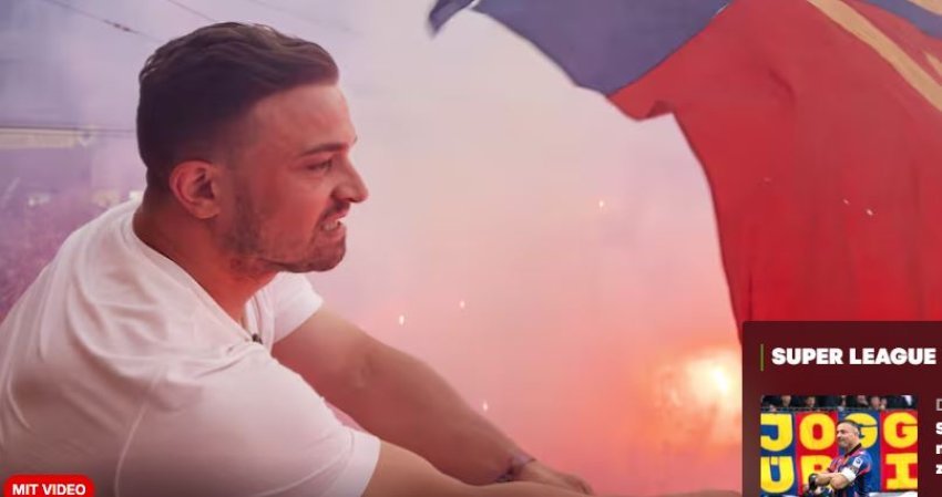 xherdan shaqiri hidhet ne feste valevit flamurin ne ballkon 68211cb7f1b2a
