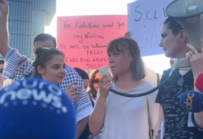 aktivistja greta thunberg proteston ne tirane 68811dec4e9e2