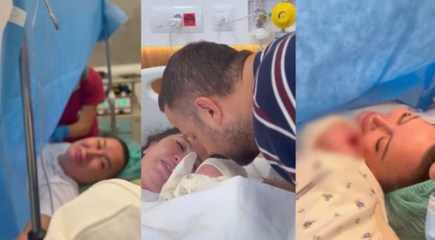 dalin pamje nga momenti kur dafina zeqiri merr ne duar per here te pare birin e saj 687a73c2684a8