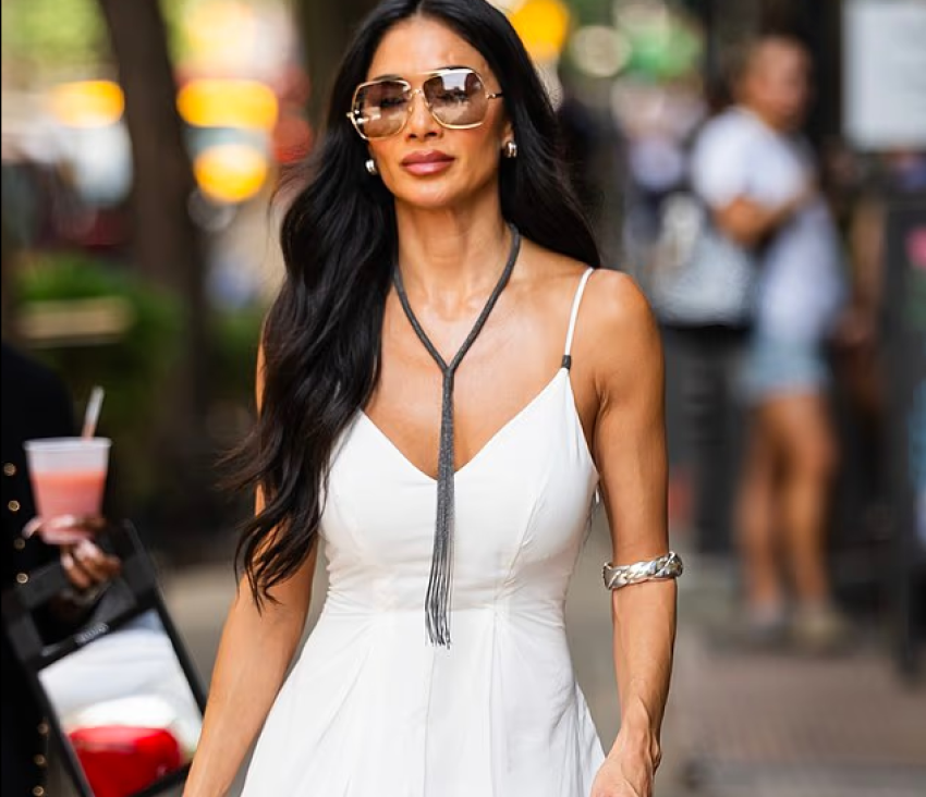 nicole scherzinger shkelqen ne rruget e new york ut elegance e bardhe ne fustan