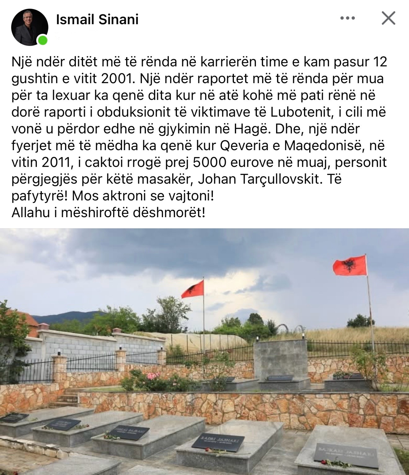 Gazetari Ismail Sinani godet BDI-në: Në vitin 2011 i siguruat 5000 euro rrogë kriminelit të Hagës, Johan Tarçullovskit 2 IMG 8382