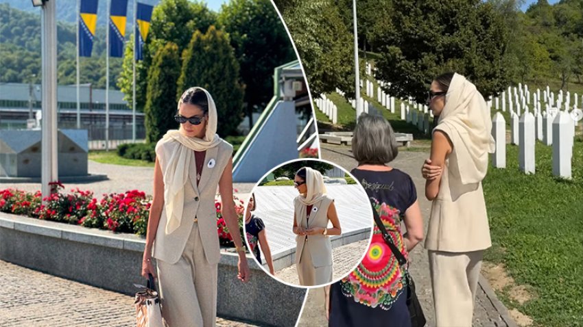 emina cunmulaj viziton memorialin perkujtimor potocari ne srebrenice 689bbda0a4494