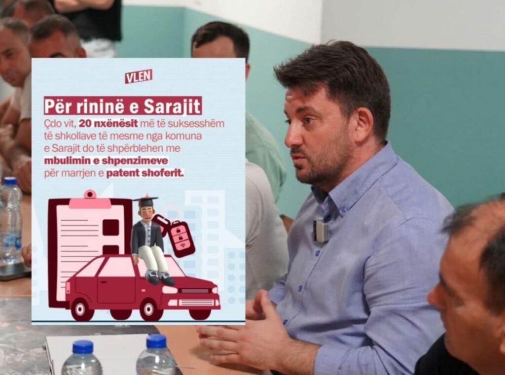 Muhamed Elmazi me mbështetje për nxënësit e Sarajit: 20 më të mirët çdo vit do të shpërblehen me patentë shofer falas 3 muhamed elmazi me mbeshtetje per nxenesit e sarajit 20 me te miret cdo vit do te shperblehen me patente shofer falas 68a9f2e6e531c