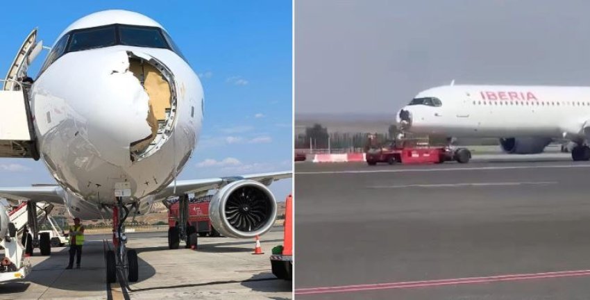 Përplasja me zogun dëmton aeroplanin, detyrohet të bëjë ulje emergjente në Madrid 3 perplasja me zogun demton aeroplanin detyrohet te beje ulje emergjente ne madrid 6890d54233349