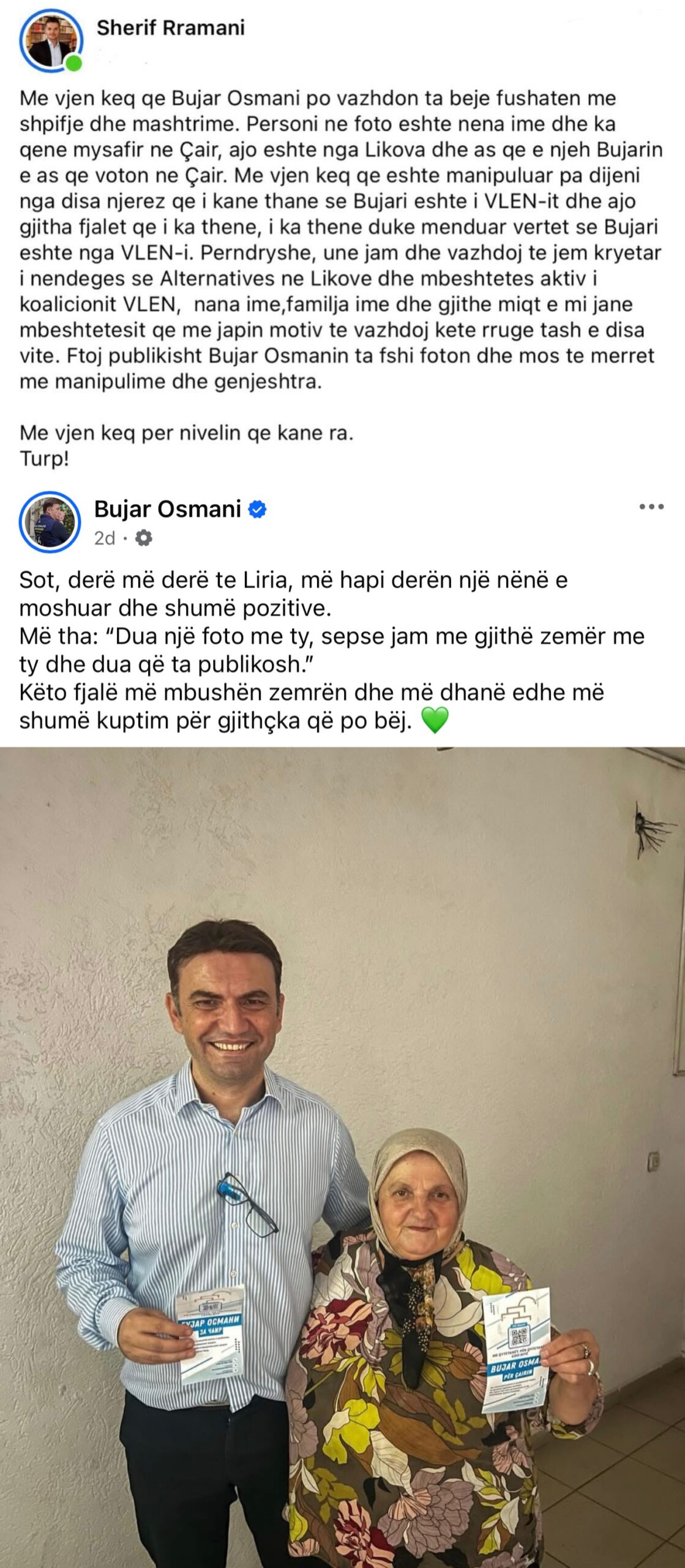 Sherif Rrahmani reagon ndaj Bujar Osmanit: Po e keqpërdor nënën time për fushatë 2 photo output 26 scaled