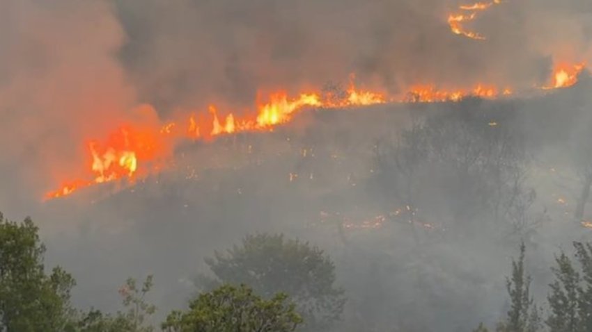 zjarr ne pyllin me pisha ne fier flaket rrezikojne te perparojne drejt zonave te banuara 6893e76e0b72b