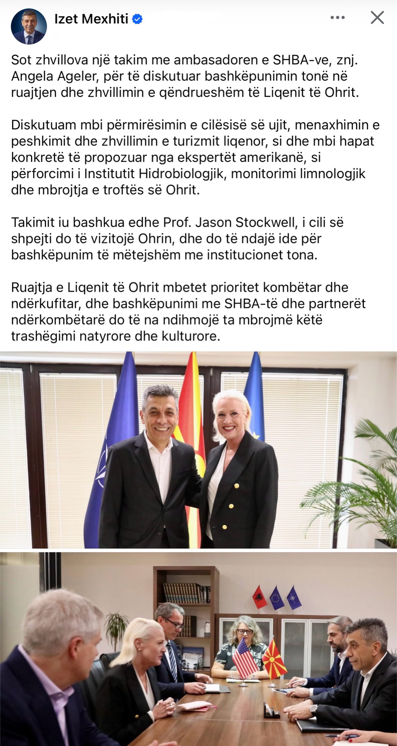 Mexhiti forcon partneritetin me SHBA-të për shpëtimin e Liqenit të Ohrit (FOTO) 2 IMG 9604