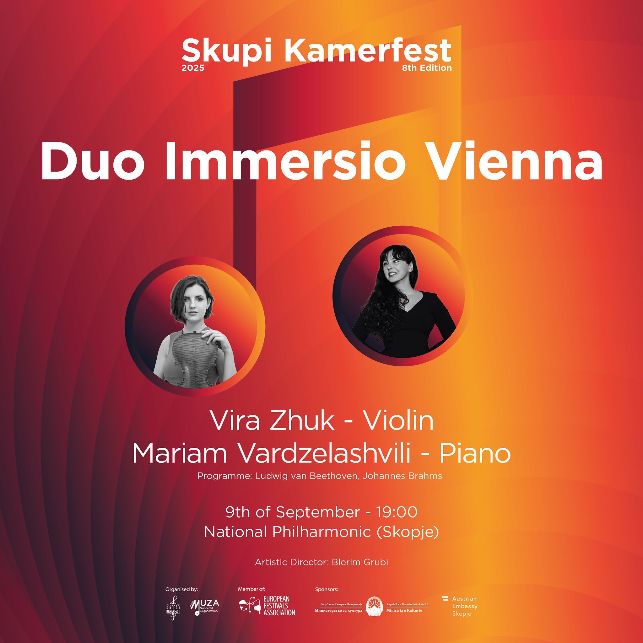 Skupi KamerFest rikthehet me edicionin e 8-të! Shkupin e pushton muzika kamertale nga artistë ndërkombëtarë 2 SHKUPI KAMERFEST 8 2025