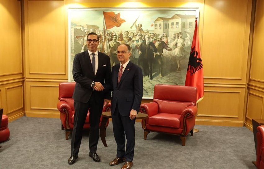 presidenti begaj pret ne takim ministrin e jashtem te qipros constantinos kombos vleresojme mbeshtetjen per integrimin ne be 68bff55441630