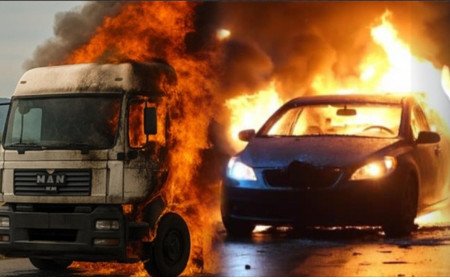 arrestohen dy te rinj ne shkup dyshohet se i vune zjarrin dy kamioneve dhe nje veture 68e627b806a3c