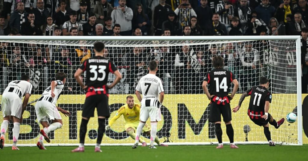 nje penallti e humbur dhe asnje fitues ne torino barazimi mes juventusit dhe milanit rihap garen per titull ne itali mes 5 skuadrave 68e2e74f4f388