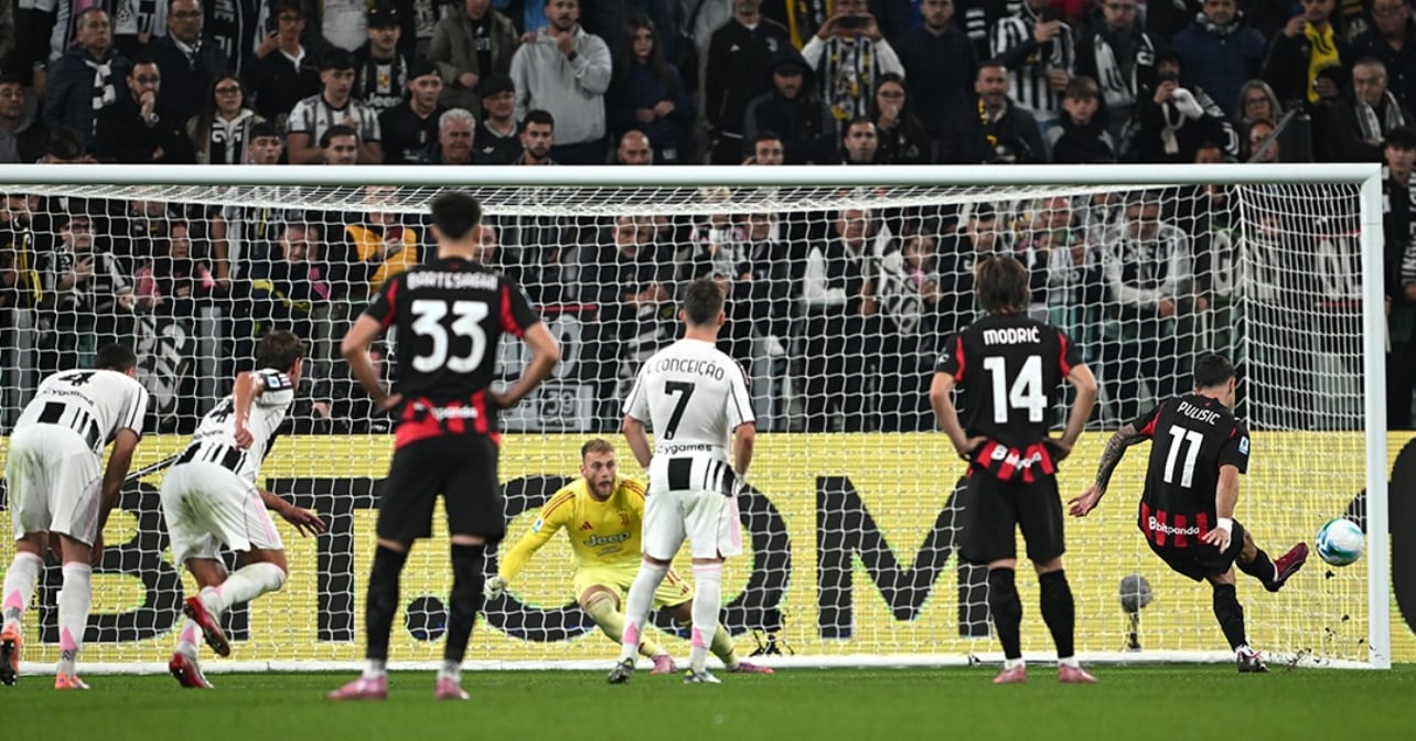 nje penallti e humbur dhe asnje fitues ne torino barazimi mes juventusit dhe milanit rihap garen per titull ne itali mes 5 skuadrave 68e2e74f4f388