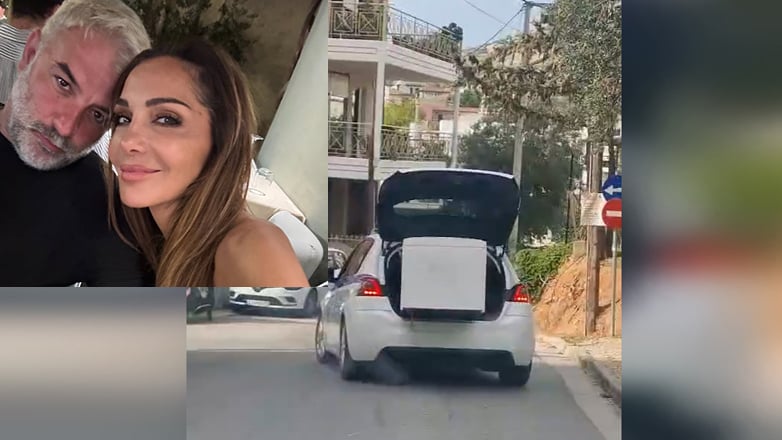 skandal ne greqi kengetarja e njohur perdor makinen e policise si furgon i transportojne frigoriferin deri te shtepia 68f935a54b5d4