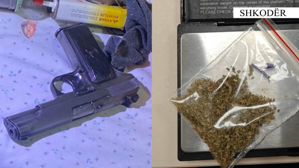 emri pistolete municion luftarak dhe droge ne shkoder arrestohet 40 vjecari dhe procedohet i mituri 692703a348419