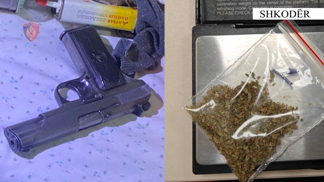 emri pistolete municion luftarak dhe droge ne shkoder arrestohet 40 vjecari dhe procedohet i mituri 692703a348419