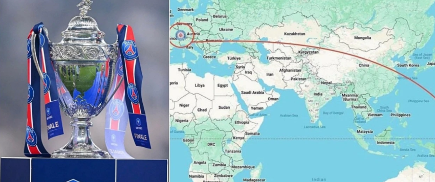 kjo ndodh vetem ne kupen e frances klubi udheton 36000 kilometra per te luajtur ndeshjen si mysafir 691455b3a57b9