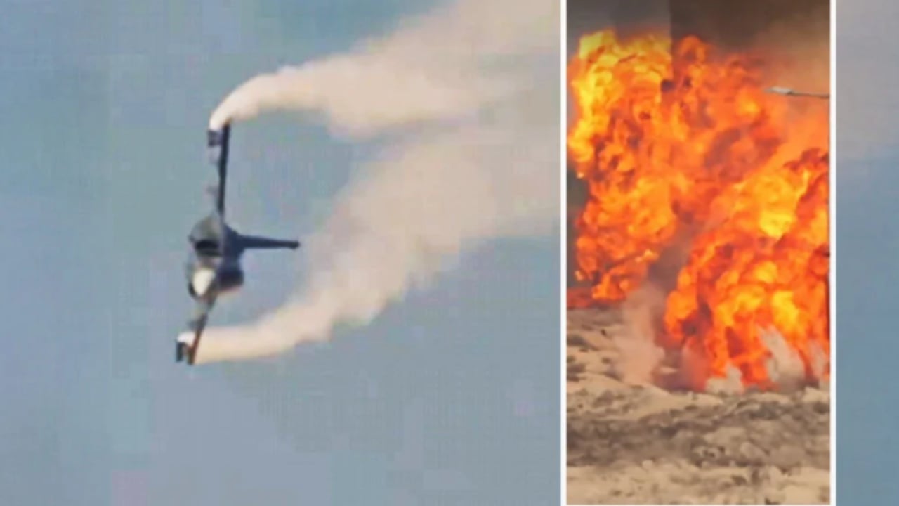 video rrezimi i avionit luftarak ne panairin ajror te dubait momenti fatal kur humbi jeten piloti 69223046e7d79