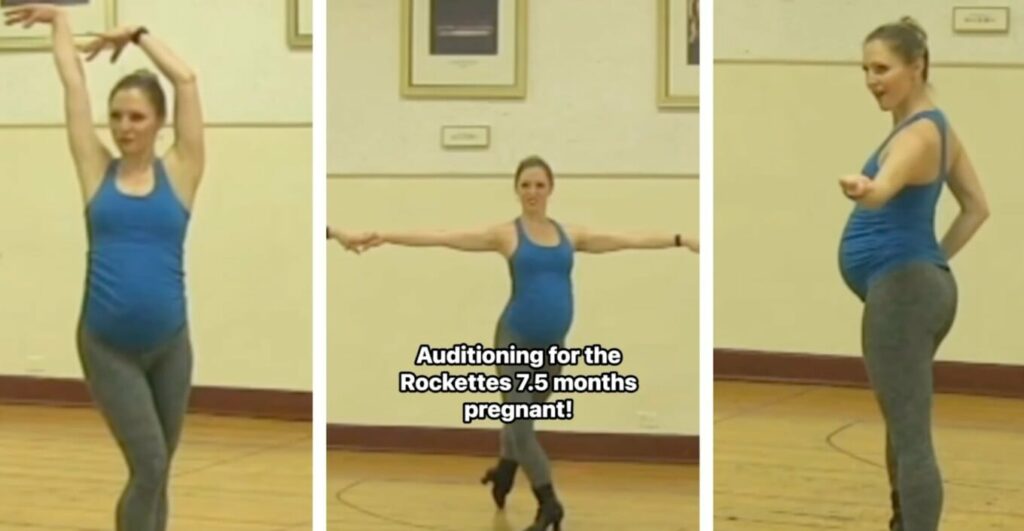 Kërceu me taka në muajin e tetë të shtatzënisë, Rockette bëhet virale 3 kerceu me taka ne muajin e tete te shtatzenise rockette behet virale 693ea4cb21fea