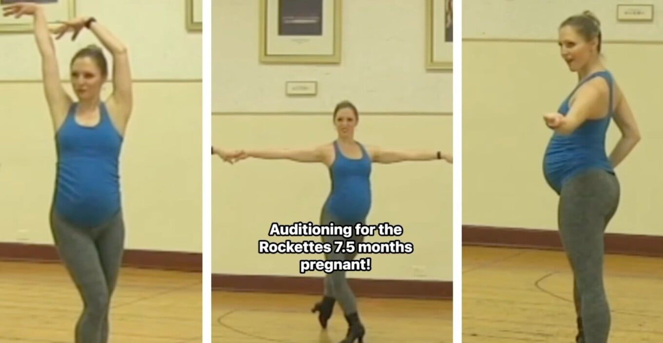 Kërceu me taka në muajin e tetë të shtatzënisë, Rockette bëhet virale 1 kerceu me taka ne muajin e tete te shtatzenise rockette behet virale 693ea4cb21fea