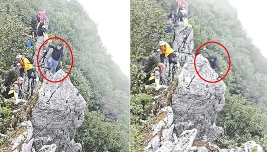 Momenti i tmerrshëm kur alpinisti në Kinë bie nga shkëmbi teksa përpiqej të bënte një foto 1 momenti i tmerrshem kur alpinisti ne kine bie nga shkembi teksa perpiqej te bente nje foto 693762ba722f3