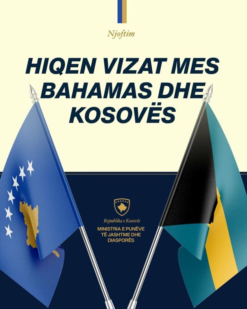 donika gervalla njofton marreveshjen historike hiqen vizat mes bahamas dhe kosoves 696fdadfa9bc1