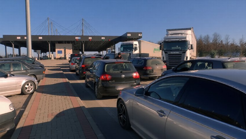 kolona deri ne 1 5 kilometra ne merdare pritje te gjata ne kufi 69628fbede461