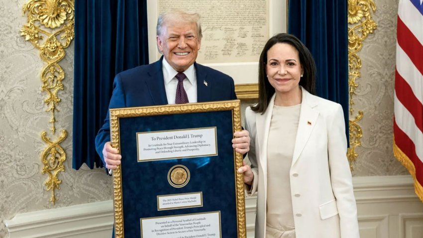 machado i dorezon trumpit medaljen e nobelit te paqes si simbol mirenjohjeje 696a24746c25b