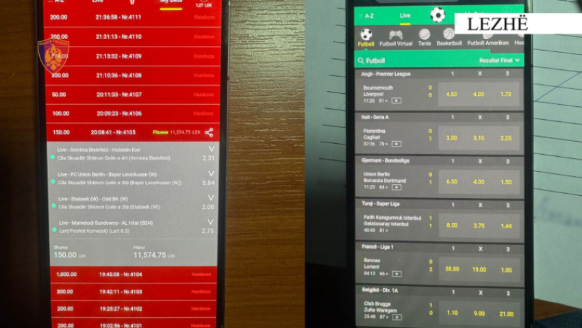 Vinin baste sportive në disa ambiente në Lezhë, arrestohet i riu, procedohet miku i tij 5 vinin baste sportive ne disa ambiente ne lezhe arrestohet i riu procedohet miku i tij 69761c9779406