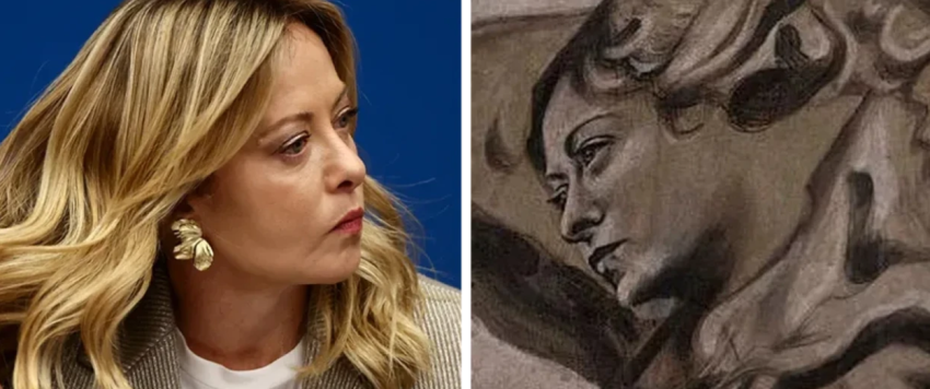 afresku i restauruar i engjellit qe i ngjan kryeministres italiane shkakton hetime 6982818cc5d40