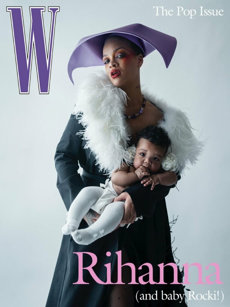 rihanna prezanton per here te pare vajzen e saj rocki ne nje kopertine spektakolare te w magazine 69e7b6b806a86