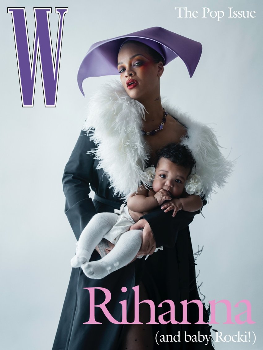 rihanna prezanton per here te pare vajzen e saj rocki ne nje kopertine spektakolare te w magazine 69e7b6b806a86