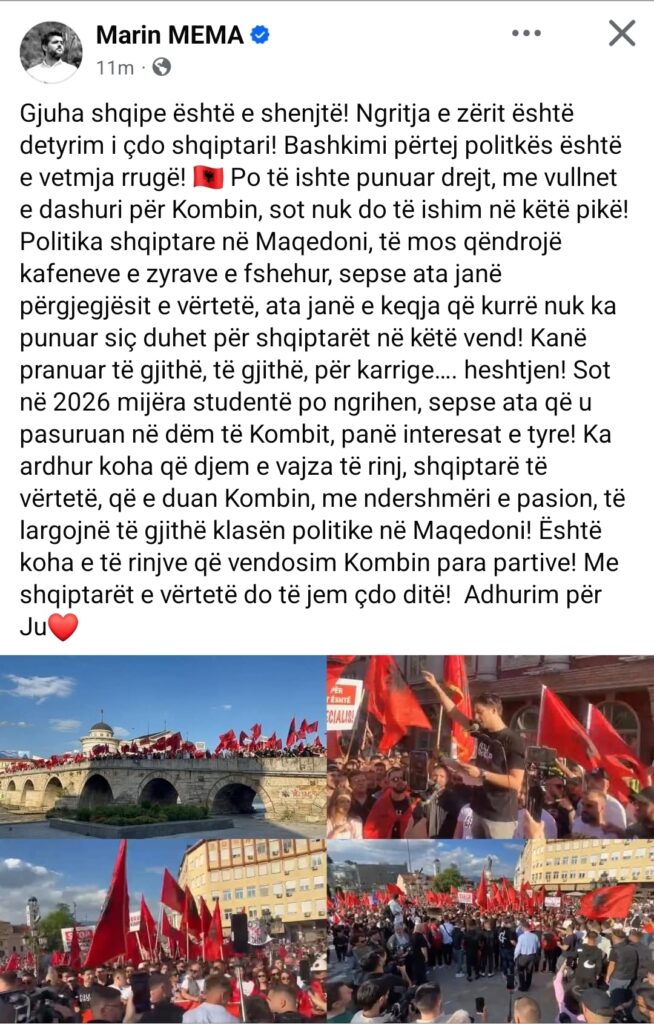 Marin Mema fajëson BDI-në: Për vite heshtën për interesa, sot studentët detyrohen të protestojnë 3 IMG 20260518 WA0029