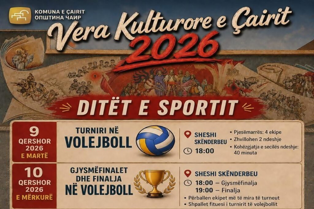 VERA KULTURORE E CAIRIT 2026