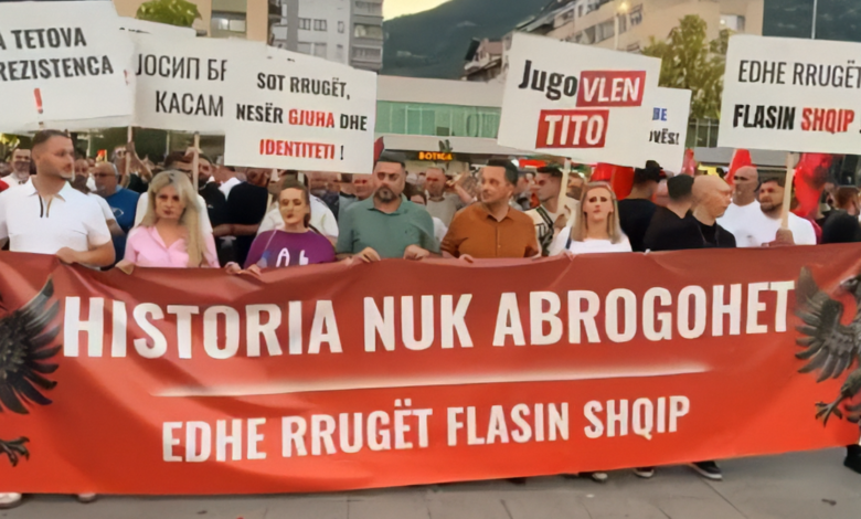 bdi protestoi per shfuqizimin e emrave te rrugeve ne tetove 6a3ef82159310