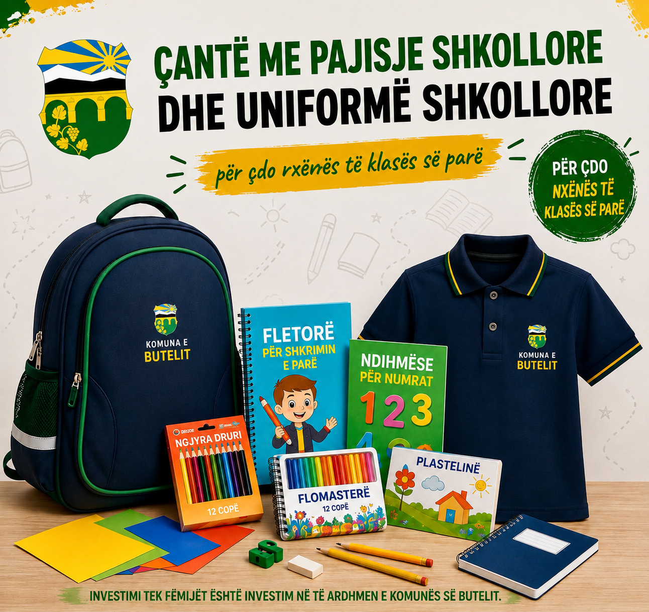 Kostovski: Çanta, pajisje shkollore dhe uniformë falas për çdo nxënës të klasës së parë në Butel 1 file 00000000dd7881f5baab1d9342a83eb9