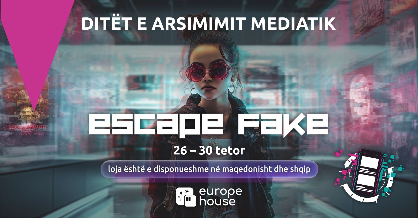 Dalloni lajmet e rreme, luani dhe mësoni: Europe House i fton të rinjtë ta provojnë “Escape Fake” 1 dalloni lajmet e rreme luani dhe mesoni europe house i fton te rinjte ta provojne escape fake 6ae1e5755fbc2